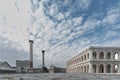 Cinecitta film studios in Rome set design of ancient Rome